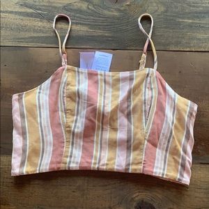 Striped American Eagle Crop Top -BNWT
